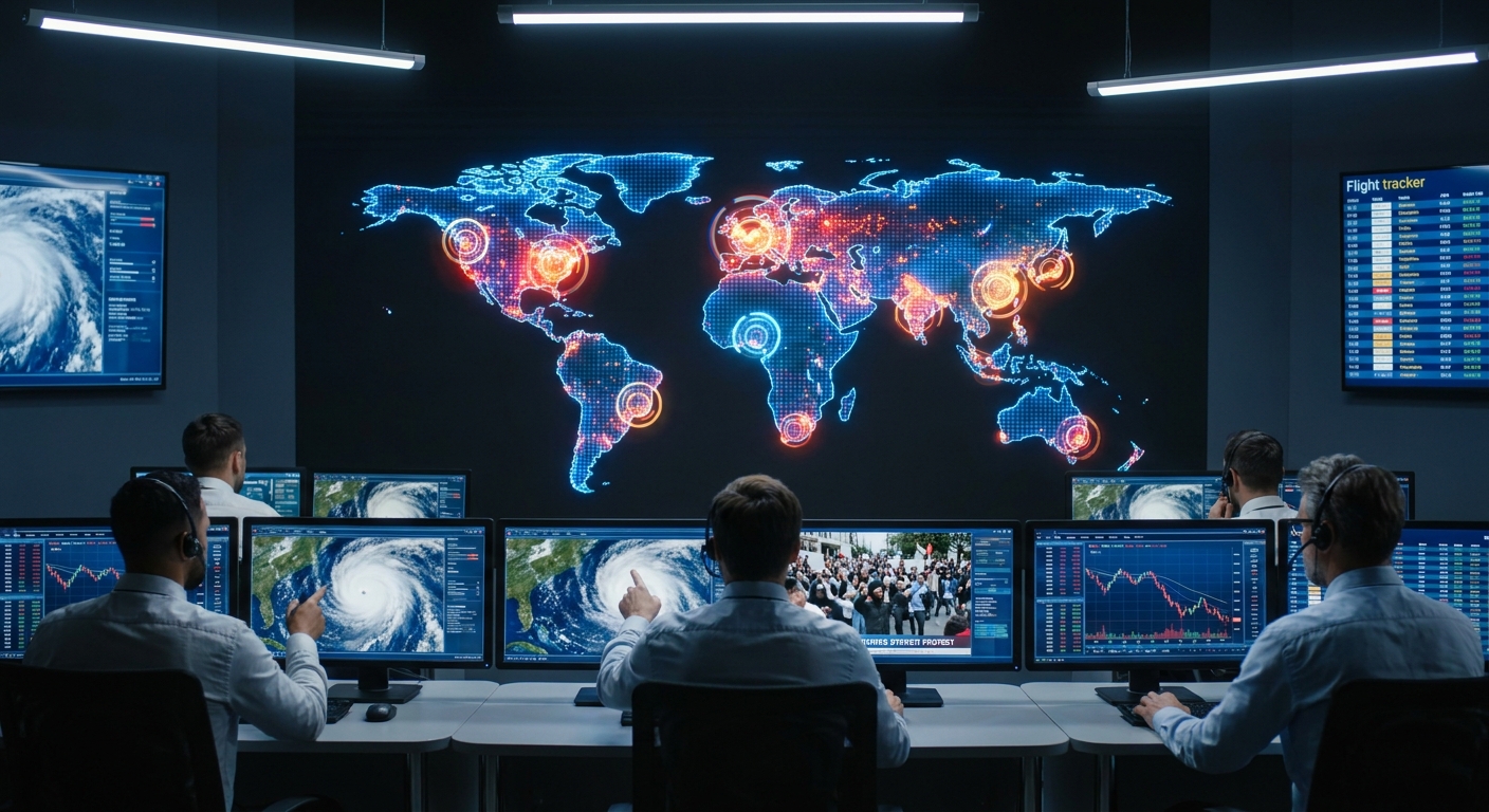 How Global Crises Cascade: A Fast Map of a Hyper-Connected World